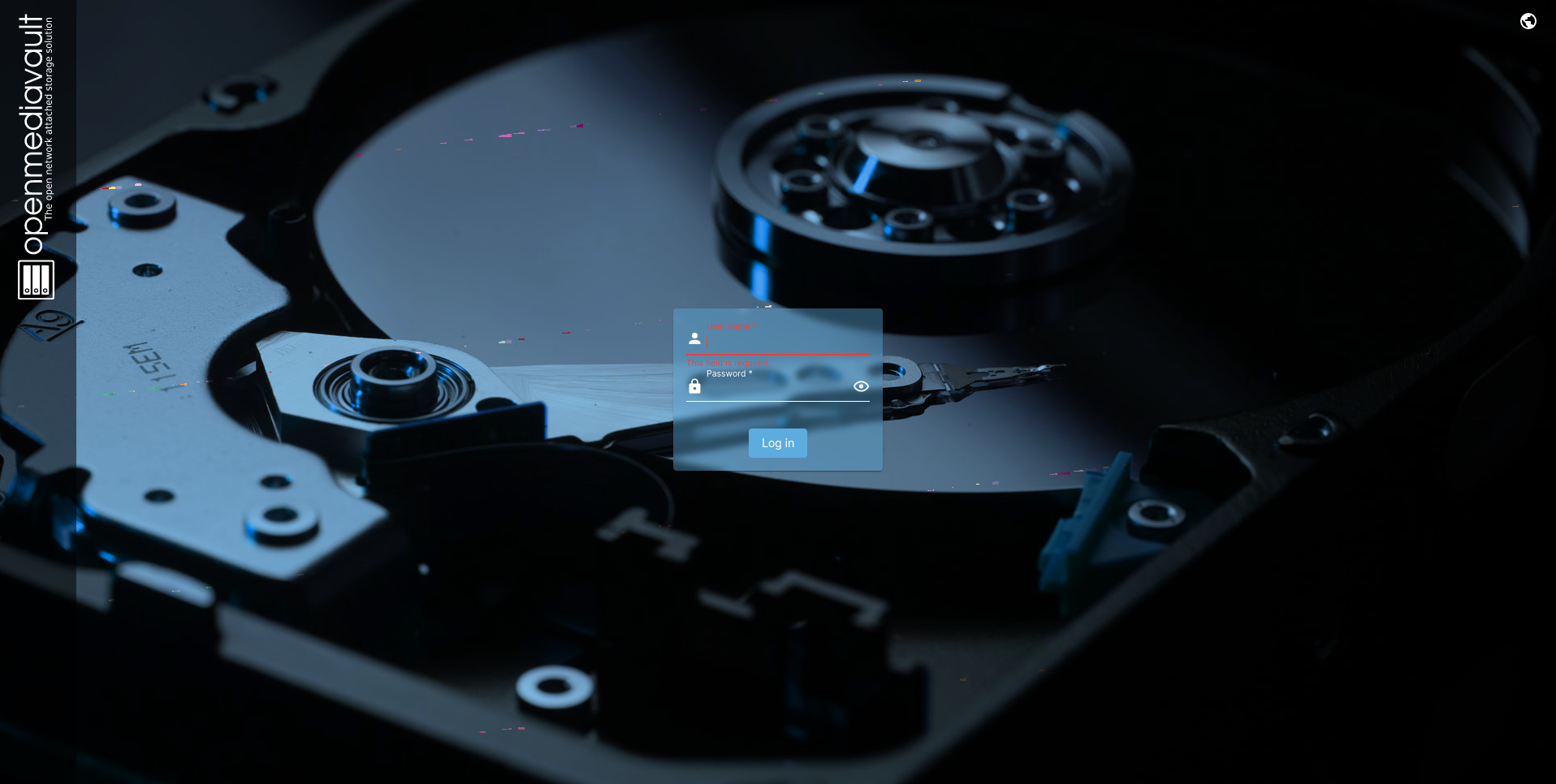 openmediavault login