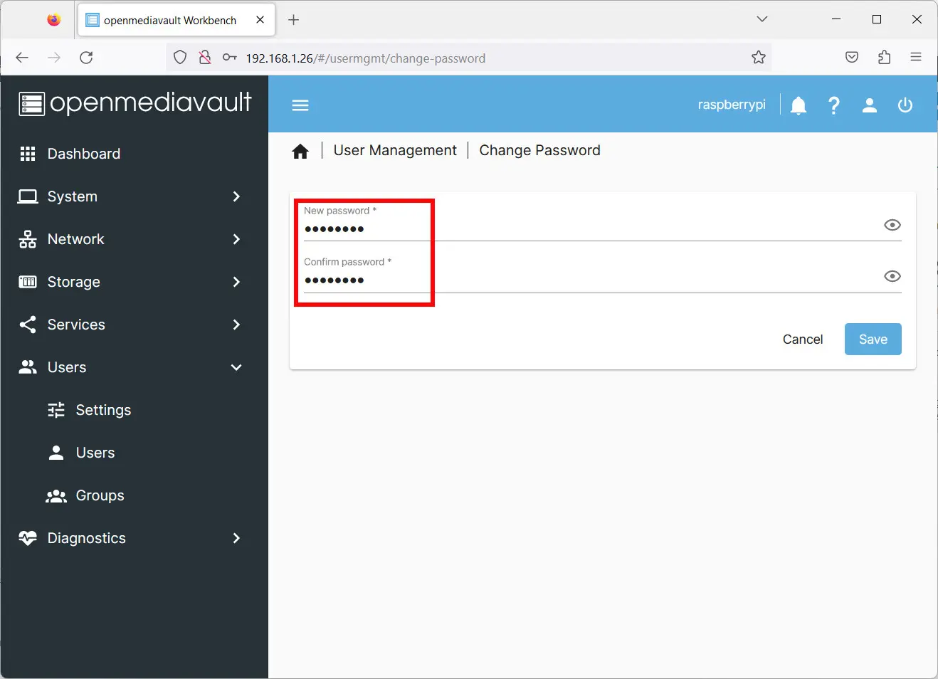 openmediavault-raspberry-pi-change-password-page