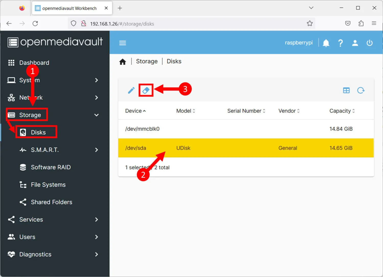 Formatação do disco